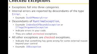 Chapter 11 Part 1 - Exception