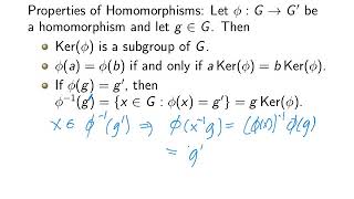 MATH 430 — 17: Homomorphisms