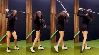 【縦動画】女子プロのオンプレーンで飛ばすスイング