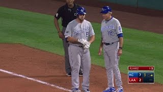 KC@LAA: Moustakas plates two to extend Royals' lead