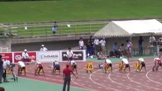 布勢スプリント2013 男子100m第1ﾚｰｽ10組漆谷健太10.83(+0.2) Kenta Urushidani 1st