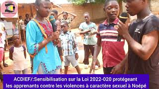 ACDIEF/: Sensibilisation sur La loi 2022-020 contre les violences sexuelles. #Acdief #Cfme