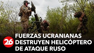 UCRANIA | Fuerzas ucranianas destruyeron un helicóptero de ataque ruso