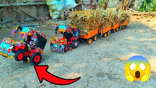 ನಾಲ್ಕುಡೆಬ್ಬಿ ಎರಡು ಕುಬೋಟ ಟ್ರ್ಯಾಕ್ಟರ್😱 Two kubota rc tractors \u00264 loded trolly 🔥