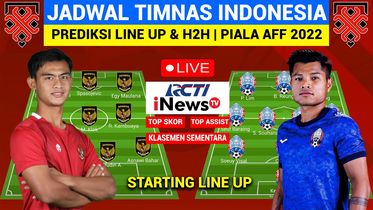 Prediksi Line Up Timnas Indonesia Vs Kamboja - Jadwal Piala AFF Hari ...