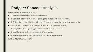 Week 5 Concept Analysis
