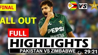 Pakistan vs zimbabwe full highlights 3rd ODI PAK WIN SERIES 2024