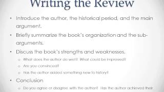 Writing for History: The Book Review