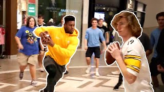 Playing football in mall with Juju Smith-Schuster!
