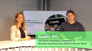 Readly CEO Maria Hedengren comments on Aller Media \u0026 Bonnier News