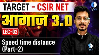 SPEED TIME DISTANCE | PART - 2 | आगाज 3.0 | L - 2 | CSIR NET | IFAS APTITUDE