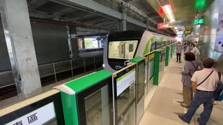 台中捷運綠線 通車首日 高鐵台中站（119）列車進站 Taichung MRT