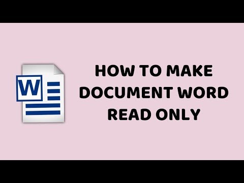 How to Make Document Word Read Only | How to Save Word as Read Only | Tutorials In Hindi How to Make Document Word Read Only | How to Save Word as Read Only | Tutorials In Hindi