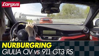 New Alfa Giulia Quadrifoglio - Nurburgring battle vs 911 GT3 RS, BMW M3...