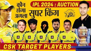 अगला सुपर किंग कौन | IPL 2024 CSK Target Players | Chennai Super Kings | Set at mini Auction | Dhoni