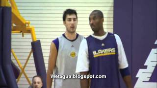 Kobe Fights Sasha in Practice LOL