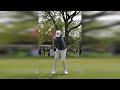 xander schauffele iron slow motion swing face on