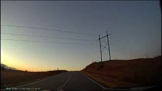 Sunrise Nov 5 2022 Abilene KS to South of Chapman KS Dashcam 4K