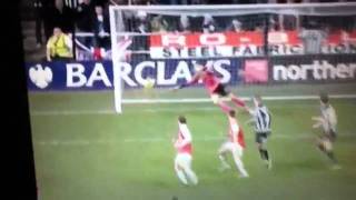 Newcastle v Arsenal Tiote goal