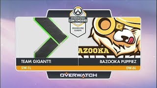 Team Gigantti vs Bazooka Puppiez (Part 1) | OW Contenders Season One: Europe