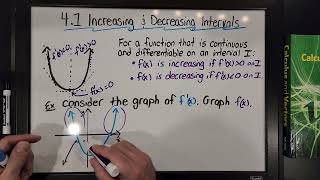 4.1 Increasing and Decreasing Intervals (Grade 12 Calculus, MCV4U)