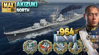 Destroyer Akizuki: Excellent player - World of Warships