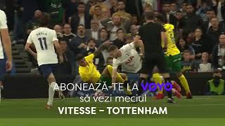 UEFA Conference League: Vitesse - Tottenham, LIVE pe 21 octombrie, de la 21:45, exclusiv pe VOYO!