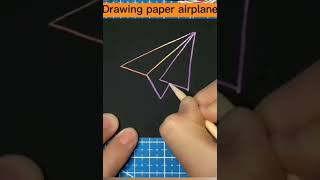 Paper Airplane Drawing || Airplane Drawing @Mihir__Arts   #shorts