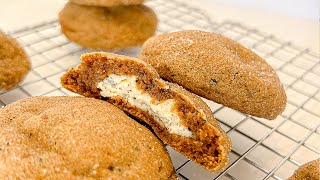 gingerbread chai cheesecake cookies 🎄 | holiday baking ASMR