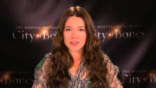 THE MORTAL INSTRUMENTS: CITY OF BONES [Jemima West gives another shout-out to TMI fans] HD