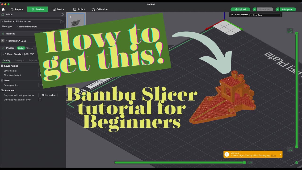 EASY TUTORIAL: First 3D Print - Bambu Studio - YouTube