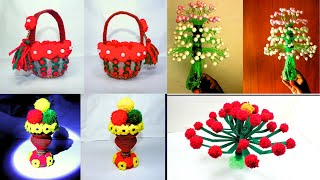How to make plastic bottle flower flower vase ।। haw to make plastic bottle craft ideas flower vase