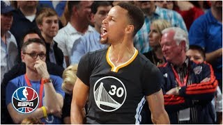 Steph Curry hits half-court buzzer beater to beat Kevin Durant, Thunder | ESPN Archives