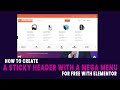 How To Create An E-Commerce Sticky Header With A Mega Menu in WordPress Using Elementor For Free