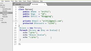 Bangla Object Oriented PHP Part 19 PHP Object Iteration