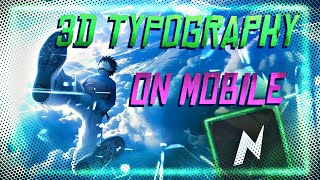 3D TYPOGRAPHY TUTORIAL ON NODE VIDEO