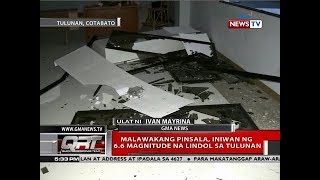 QRT: Malawakang pinsala, iniwan ng 6.6 magnitude na lindol sa Tulunan