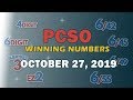 P49M Jackpot Ultra Lotto 6/58, EZ2, Suertres and Superlotto 6/49 | October 27, 2019