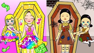 Paper Dolls Dress Up - R.I.P Rich Shadow or Poor Shadow? - Barbie Family Handmade