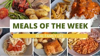 Meals of the week for family of 6.  #mealsoftheweek #mealsonabudget #meals0