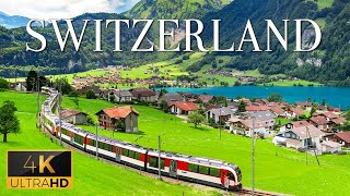 FLYING OVER SWITZERLAND (4K UHD) - Peaceful Music With Stunning Beautiful Nature Film For Relaxation