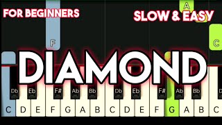 RIHANNA - DIAMOND | SLOW & EASY PIANO TUTORIAL