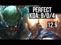 PYKE vs PANTH (MID) | 9/0/4, 68% winrate, Legendary | KR Grandmaster | 12.9