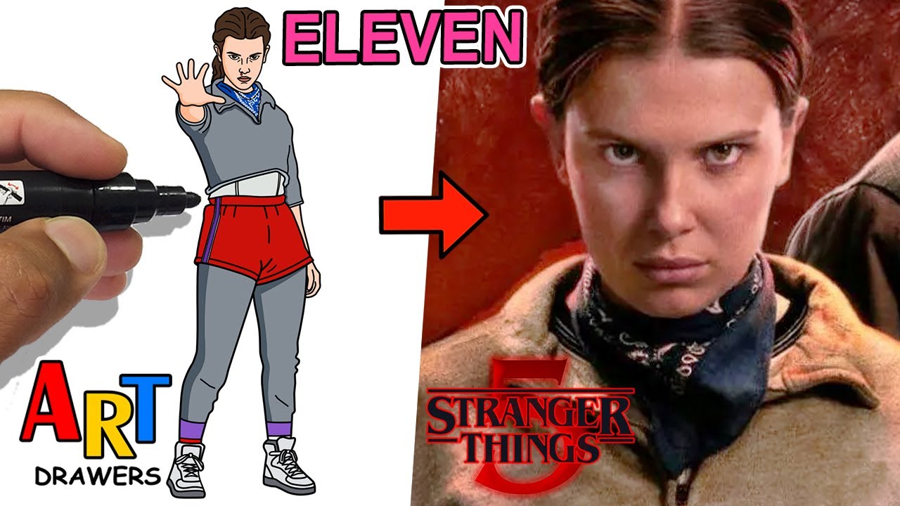 How To Draw Stranger Things 5 Eleven ёяш ёяшо Full Body Youtube