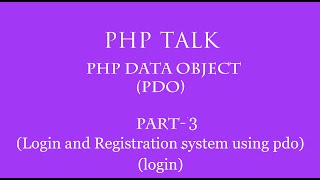Login and Registration system using PDO(PHP Data Object) in hindi part -3(Login)
