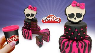 Dolls Food . Monster High Cake. Play Doh DIY Video
