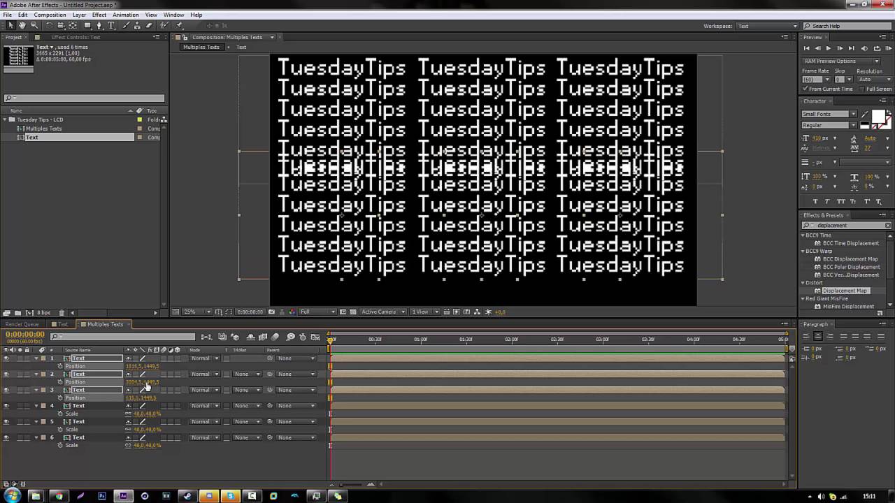 Tuesday Tips Lcd Screen Effect In After Effects Youtube