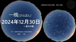 宇宙　一晩　今夜の星空（画質設定2160P スマホでは拡大視聴推奨） 　 20241230