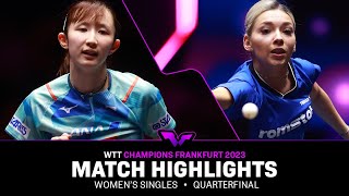 Hina Hayata vs Bernadette Szocs | WS QF | WTT Champions Frankfurt 2023