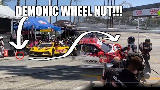 Corvette Racing Wheel Nut KILLS Pfaff Motorsports Porsche 911 at 2022 IMSA Long Beach - Synced